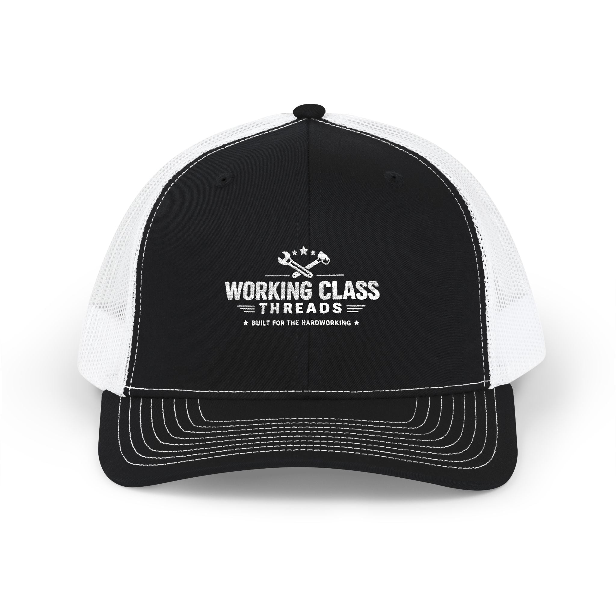 Working Class Threads Trucker Cap – Vintage Industrial Logo Snapback