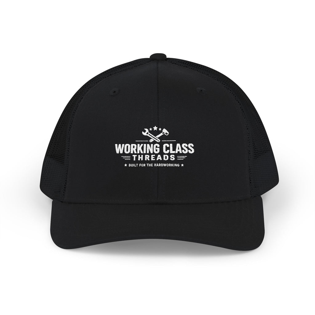 Working Class Threads Trucker Cap – Vintage Industrial Logo Snapback