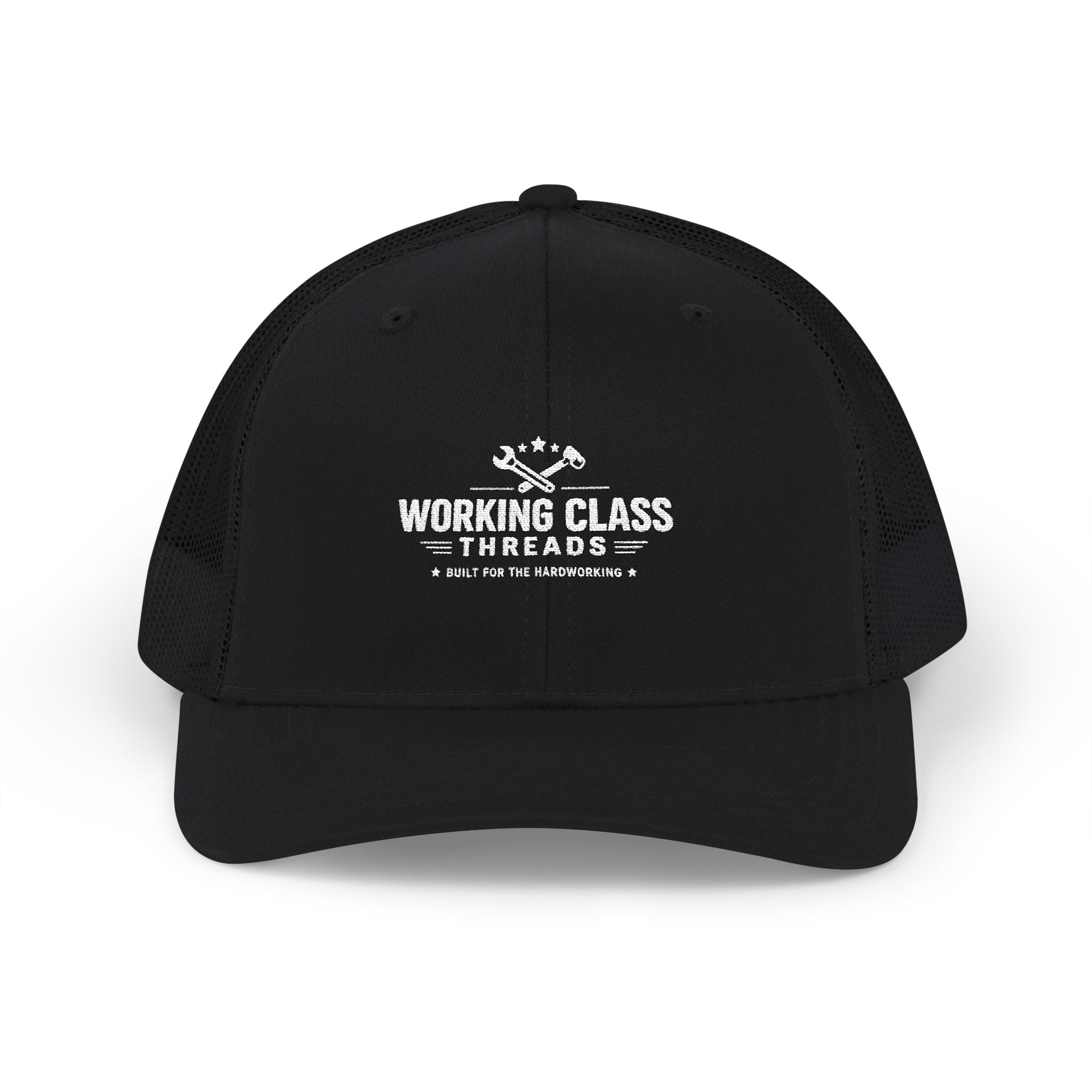 Working Class Threads Trucker Cap – Vintage Industrial Logo Snapback